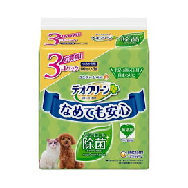 デオクリーン ノンアルコール除菌 ウェットティッシュ つめかえ用 60枚*3個入 【デオクリーン】 ペット衛生用品