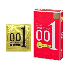 オカモト ゼロワン Lサイズ 3コ入 コンドーム 薄さ・厚さ