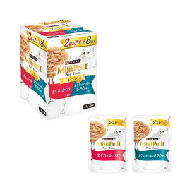 モンプチ プチリュクスパウチ ジュレ まぐろとかつお＆まぐろとかつおのささみ添え 35g×8袋入 【モンプチ】 キャットフード(ドライフード・総合栄養食)