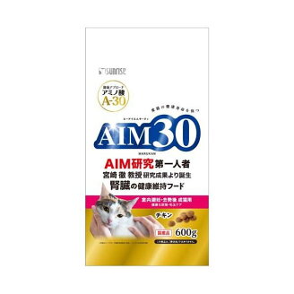 AIM30 室内避妊・去勢後成猫用 健康な尿路・毛玉ケア 600g キャットフード(ドライフー...