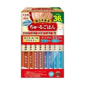 CIAO ちゅ〜るごはん BOX まぐろ・かつおバラエティ 14g×36本 猫用おやつ