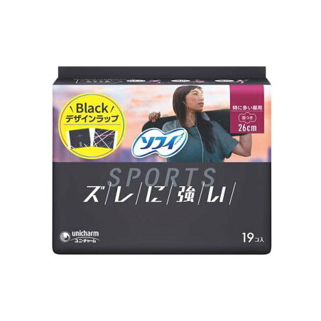 ソフィ スポーツ SPORTS 特に多い昼用 羽つき 26cm 19枚入 【ソフィ】 生理用ナプキン