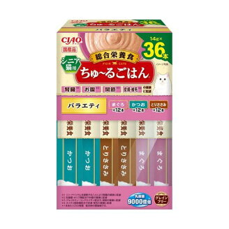 CIAO ちゅ〜るごはん BOX シニア猫用バラエティ 14g×36本 猫用おやつ
