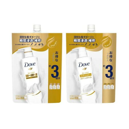 ダヴ ダメージケア シャンプー＆コンディショナー 詰替ペア 1セット 【ダヴ(Dove) ヘア】 シャンプー