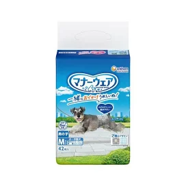マナーウェア 男の子用 M トラッドテイスト 犬用 おむつ ユニチャーム 42枚入 【マナーウエア】 老犬介護用 おむつ・トイレ用品