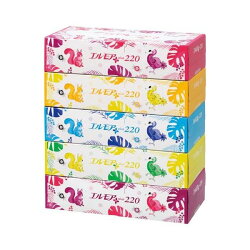 エルモア プラスティシュー 440枚(220組)*5個入 【エルモア】 ティッシュ