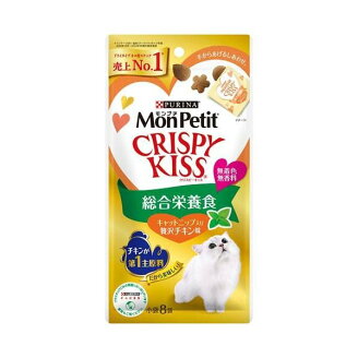 モンプチ クリスピーキッス 総合栄養食 キャットニップ入り贅沢チキン味 24g 【モンプ...