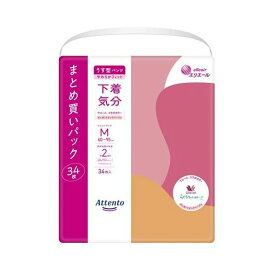アテント うす型パンツ 下着気分 エレガントピンクべージュ M 34枚入 【アテント】 介護用おむつ