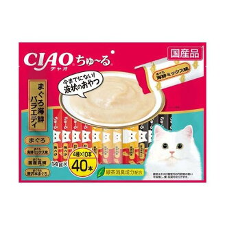 CIAO ちゅ〜る まぐろ海鮮バラエティ 14g*40本入 【ちゅ〜る】 猫用おやつ