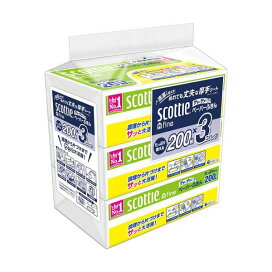 スコッティ ファイン ペーパーふきん サッとサッと 400枚(200組)×3個パック 【スコッティ(SCOTTIE)】 キッチンペーパー・ふきん類