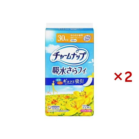 チャームナップ 吸水さらフィ 安心の少量用 羽なし 30cc 23cm 22個入×2セット 【チャームナップ軽度】 尿もれ用シート・パッド