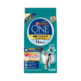 ピュリナワンキャット ドライ 健康マルチケア 11歳以上 サーモン&ツナ 2kg 【ピュリナワン(PURINA ONE)】 キャットフード(ドライフード・総合栄養食)