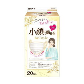 ビースタイル プリーツタイプ ふつうサイズ プレミアムホワイト 20枚入 【ビースタイル】 小さめマスク
