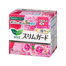 ロリエスリムガード スイートローズの香り 特に多い昼用 18個入 【ロリエ】 生理用ナプキン