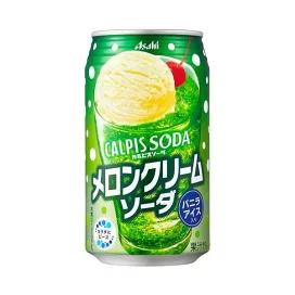 カルピスソーダ メロンクリームソーダ 350ml*24本入 【カルピス】 炭酸飲料