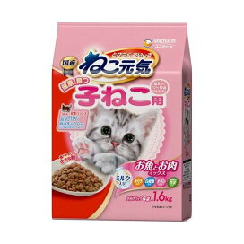 ねこ元気 健康に育つ子ねこ用(離乳から12ヶ月) お魚とお肉ミックス 1.6kg 【ねこ元気】 キャットフード(ドライフード・総合栄養食)