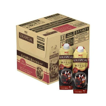 UCC ゴールドスペシャル アイスコーヒー 甘さひかえめ 1000ml*12本入 【ゴールドスペシャル】 コーヒー飲料