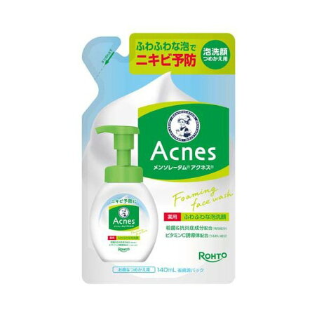 メンソレータム アクネス 薬用ふわふわな泡洗顔つめかえ 140ml 【アクネス】 アクネ・ニキビ(にきび)