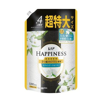 レノア ハピネス 柔軟剤 5つ星HOTEL推奨 ホワイトブーケ＆リネンの香り 詰替 超特大 1...