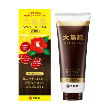大島椿 ヘアカラートリートメント ダークブラウン 180g 【大島椿シリーズ】 白髪染め