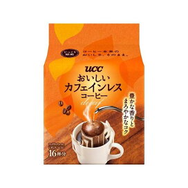 UCC おいしいカフェインレスコーヒー ワンドリップコーヒー 7g×16袋入 【おいしいカフェインレスコーヒー】のコーヒー