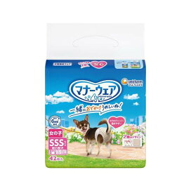 マナーウェア女の子用SSSトラッドテイスト 犬用 おむつ ユニチャーム 42枚入 【マナーウエア】 老犬介護用 おむつ・トイレ用品