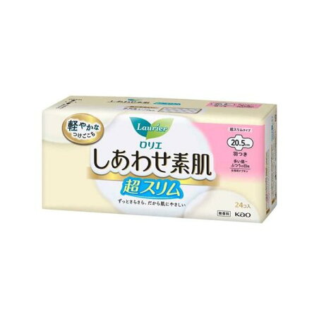 ロリエ しあわせ素肌 超スリム ふつうの日用 羽つき 24コ入 【ロリエ】 生理用ナプキン