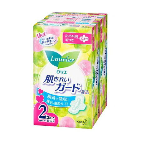 ロリエ 肌きれいガード ふつうの日用 羽つき 20個入*2個パック 【ロリエ】 生理用ナプキン