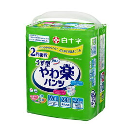 サルバ やわ楽パンツ うす型 男女共用 M-Lサイズ 2回吸収 24枚入 【サルバ】 介護用おむつ