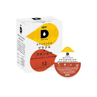 UCC ドリップポッド カフェインレスコーヒー ブラジル&コロンビア 12個入 【ドリップ...