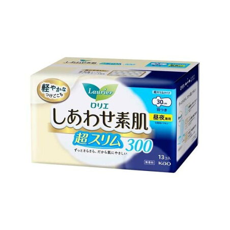 ロリエ しあわせ素肌 通気超スリム 昼夜兼用30cm 羽つき 13個入 【ロリエ】 生理用ナプキン