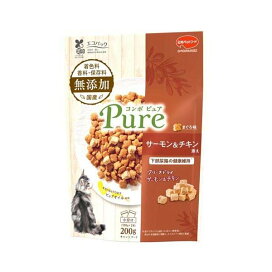 コンボ ピュア キャット まぐろ味 サーモン&チキン添え 200g 【コンボ ピュア】 キャットフード(ドライフード・総合栄養食)