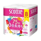 スコッティ フラワーパック 3倍長持ち トイレットペーパー ダブル 75m×8ロール