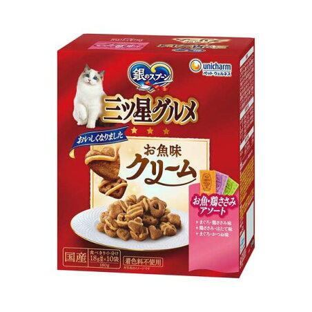 銀のスプーン 三ツ星グルメ お魚味クリーム お魚・鶏ささみレシピ 180g 【銀のスプーン 三ツ星グルメ】 キャットフード(ドライフード・総合栄養食)