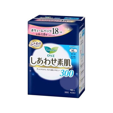 ロリエ しあわせ素肌 ボリュームパック 多い夜用 羽つき 18個入 【ロリエ】 生理用ナプキン