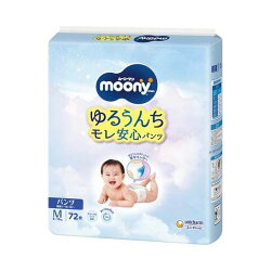 ムーニーマンゆるうんちモレ安心パンツM寝返り〜はいはい 5kg〜10kg 紙おむつ 72枚入 ...