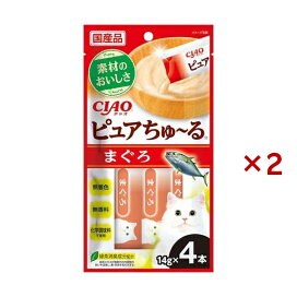 CIAOピュアちゅ〜る まぐろ 14g×4本×2セット 猫用おやつ