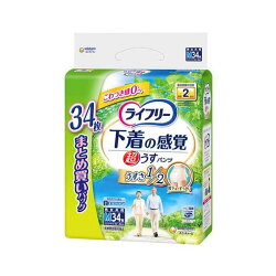 ライフリー 超うす型下着感覚パンツ2回M 介護用おむつ 34枚入 【ライフリー】 介護用...