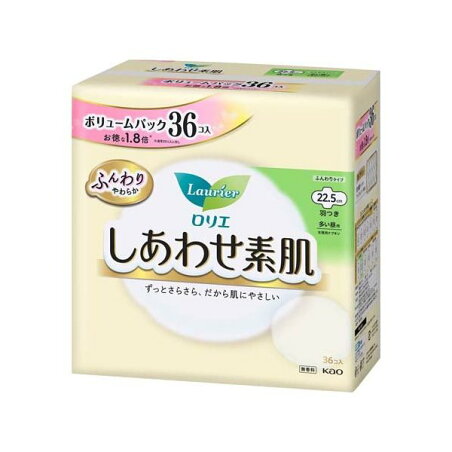 ロリエ しあわせ素肌 ボリュームパック 多い昼用 羽つき 36個入 【ロリエ】 生理用ナプキン