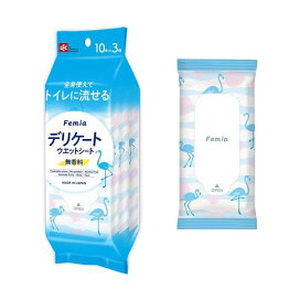 女性用 デリケートゾーン ウェットシート フェムウエット 無香料 10枚×3個 ワキ・デリケートゾーンケア