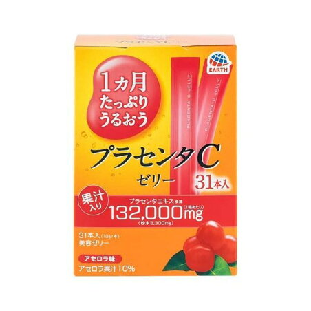 1ヵ月たっぷりうるおうプラセンタCゼリー アセロラ味 10g*31本入 【プラセンタC】 サプリメント成分 ハ行
