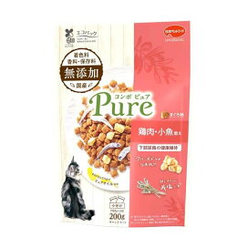 コンボ キャット ピュア まぐろ味・鶏肉・小魚添え 200g 【コンボ ピュア】 キャットフード(ドライフード・総合栄養食)