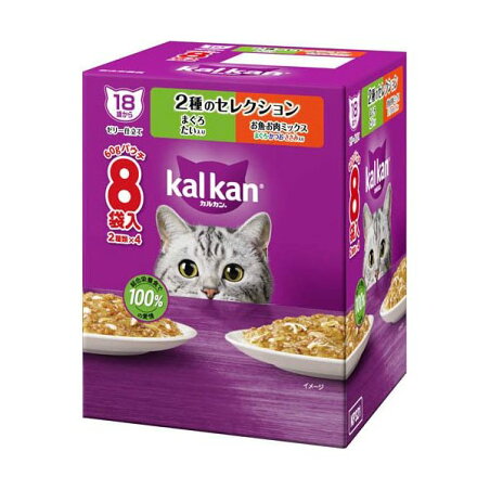 カルカン パウチ 18歳 2種まぐろたい お魚お肉まぐろかつおささみ キャットフード 60g×8袋入 【カルカン パウチ】 キャットフード(ドライフード・総合栄養食)