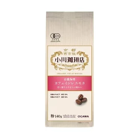 小川珈琲店 有機珈琲 カフェインレスモカ 粉 140g 【小川珈琲 有機レギュラー】 レギュラーコーヒー