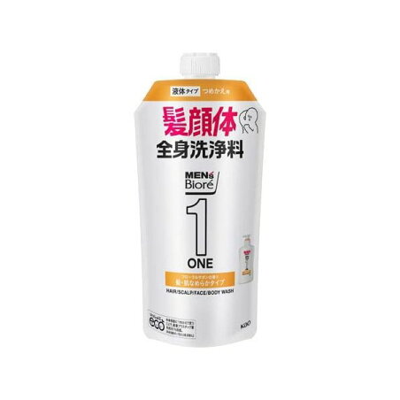 メンズビオレ ONE オールインワン 髪肌なめらかタイプ つめかえ用 340ml 【メンズビオレ】 ボディソープ(ボディシャンプー)