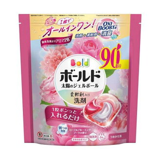 ボールド 洗濯洗剤 太陽のジェルボール 4 in 1 ローズ＆ブルーミングブーケ 詰め替え ...