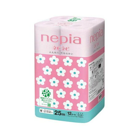ネピア ネピネピ トイレットペーパー ダブル 桜色 桜の香り 25m×12ロール 【ネピア(nepia)】 トイレットペーパー
