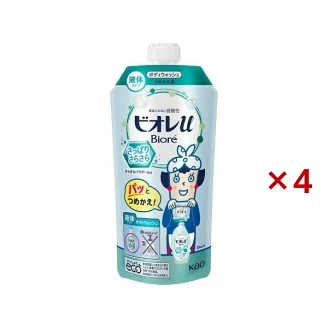 ビオレu ボディウォッシュ さっぱりさらさら つめかえ用 340ml×4セット 【ビオレU(ビ...