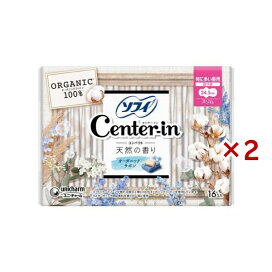センターインコンパクト1/2オーガニックサボン 特に多い昼用 生理用品 16枚入×2セッ...