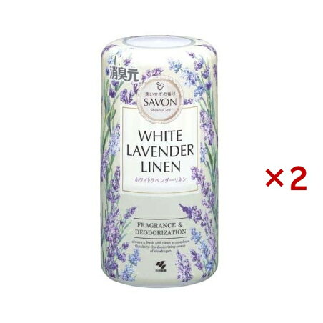 消臭元 サボン ホワイトラベンダーリネン 芳香剤 本体 置き型 400ml×2セット 【消臭元】 消臭・芳香剤